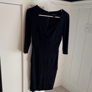 White House Black Market Black Long Sleeve Dress